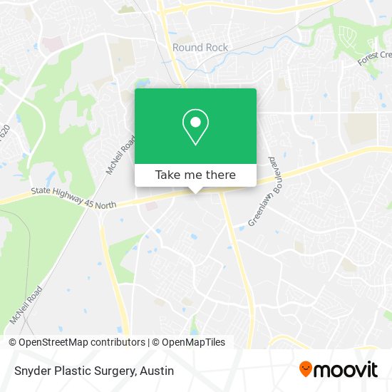 Snyder Plastic Surgery map