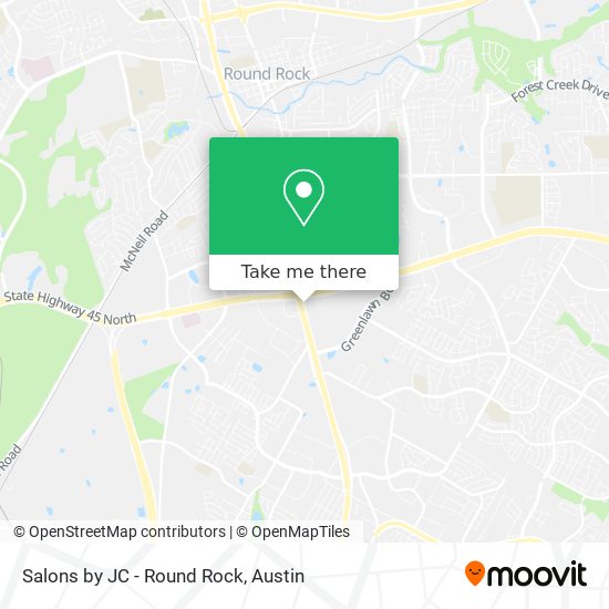 Salons by JC - Round Rock map