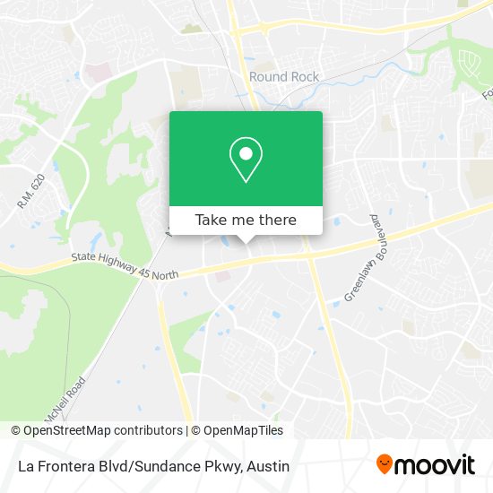 La Frontera Blvd/Sundance Pkwy map