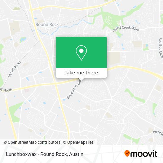 Lunchboxwax - Round Rock map