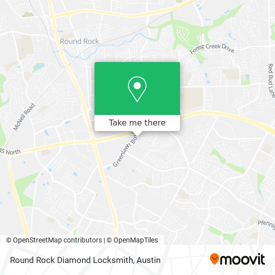 Round Rock Diamond Locksmith map