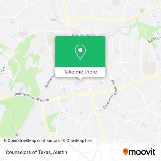 Mapa de Counselors of Texas