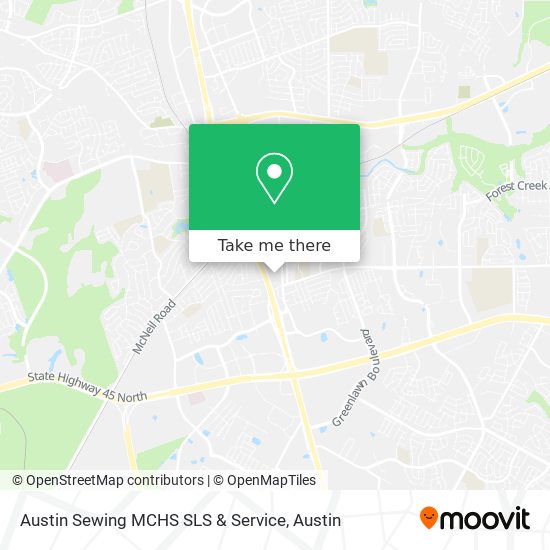 Mapa de Austin Sewing MCHS SLS & Service