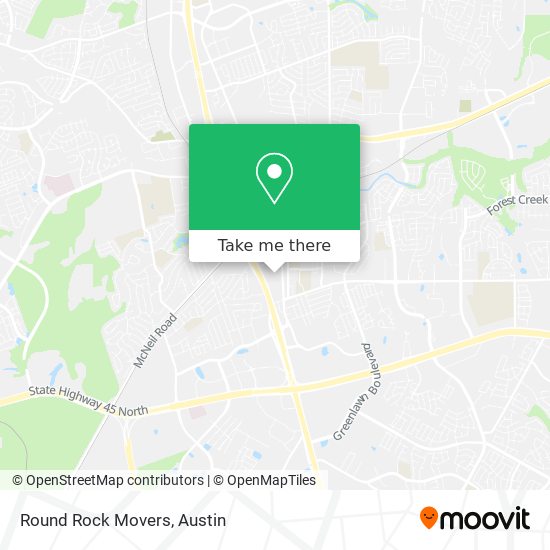 Mapa de Round Rock Movers