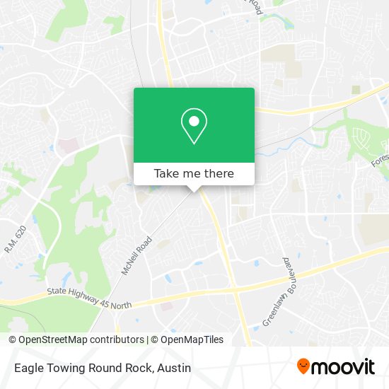 Eagle Towing Round Rock map