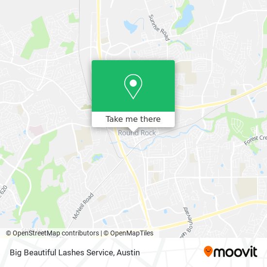 Big Beautiful Lashes Service map