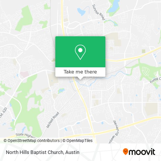 North Hills Baptist Church map