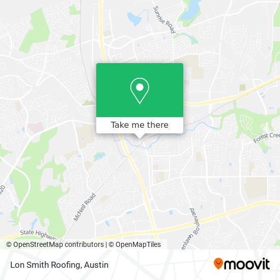 Lon Smith Roofing map