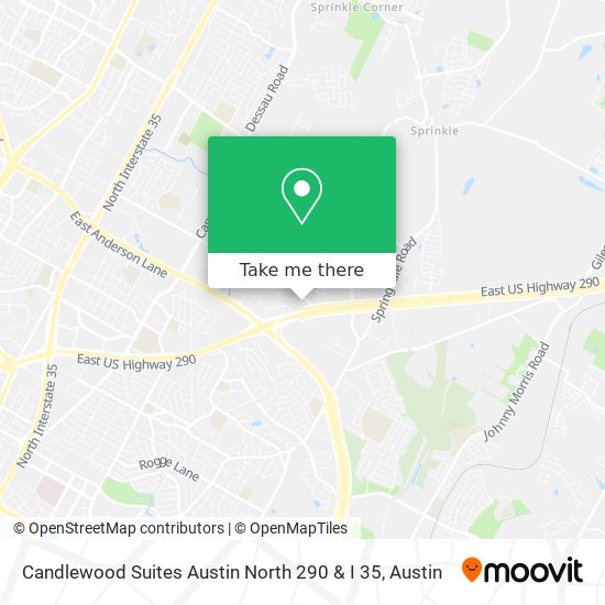 Candlewood Suites Austin North 290 & I 35 map