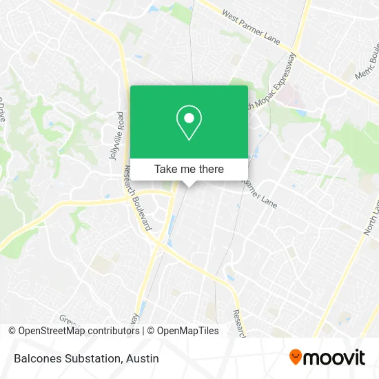 Balcones Substation map