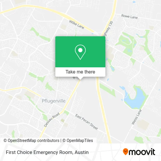 First Choice Emergency Room map