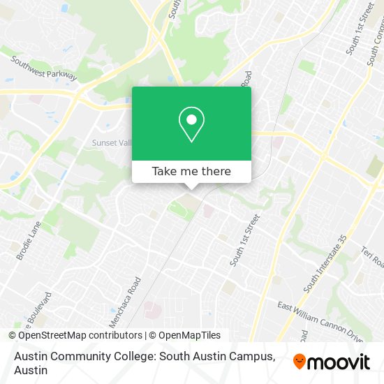 Austin Community College: South Austin Campus map