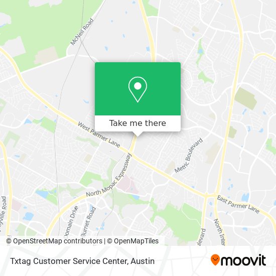 Mapa de Txtag Customer Service Center