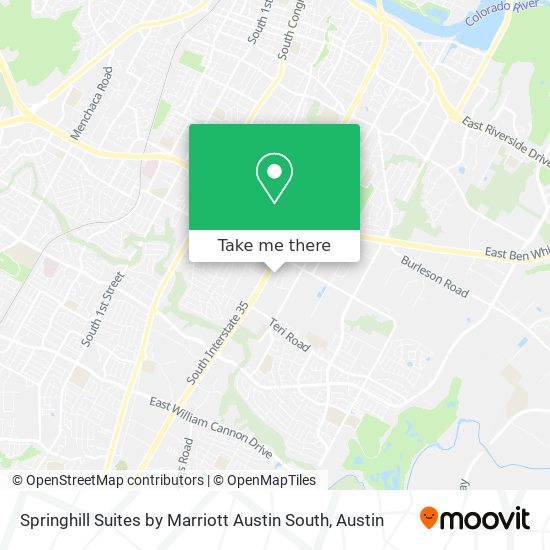 Mapa de Springhill Suites by Marriott Austin South