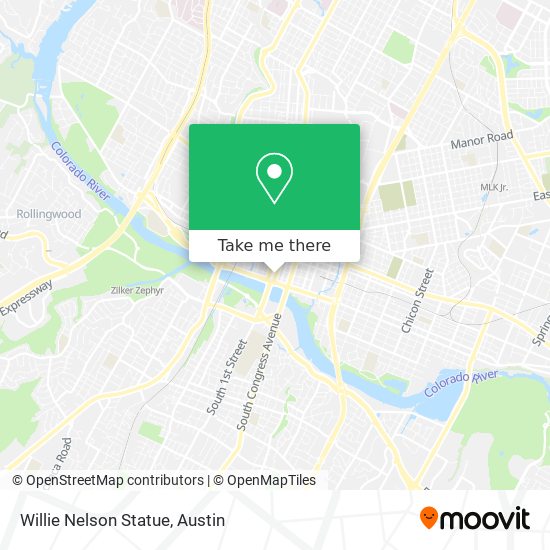 Mapa de Willie Nelson Statue
