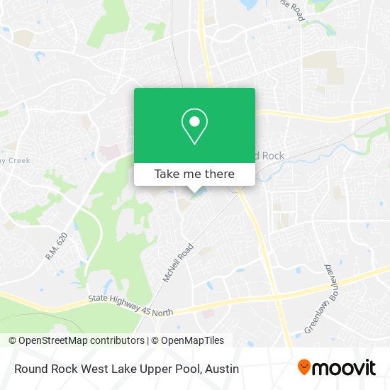 Mapa de Round Rock West Lake Upper Pool