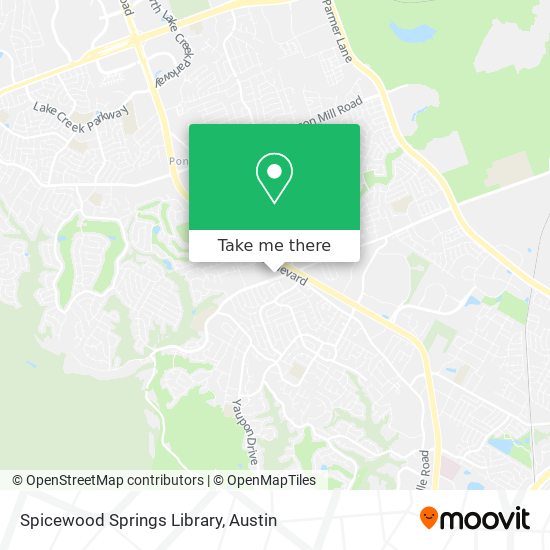 Spicewood Springs Library map