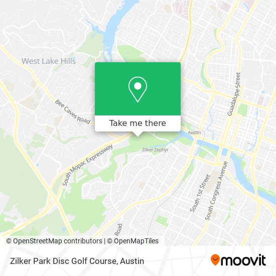 Zilker Park Disc Golf Course map