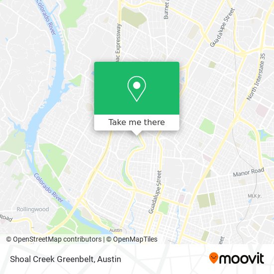 Shoal Creek Greenbelt map