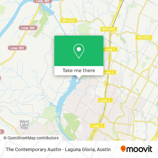 Mapa de The Contemporary Austin - Laguna Gloria