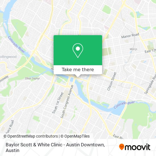 Mapa de Baylor Scott & White Clinic - Austin Downtown