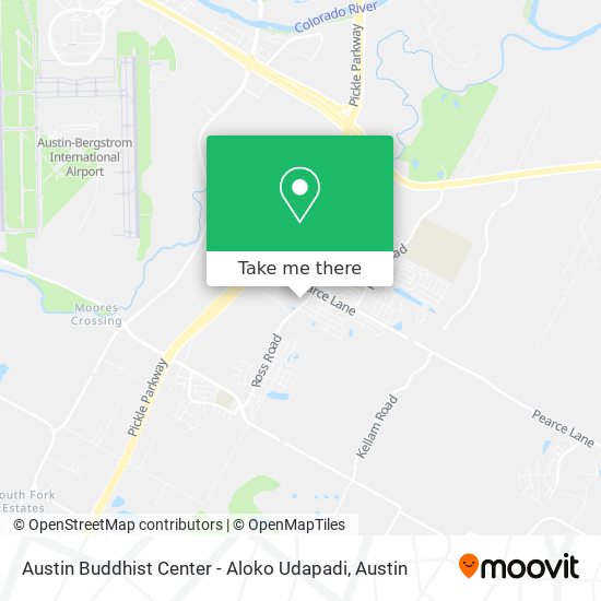 Austin Buddhist Center - Aloko Udapadi map