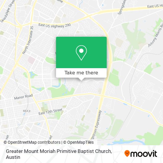 Greater Mount Moriah Primitive Baptist Church map