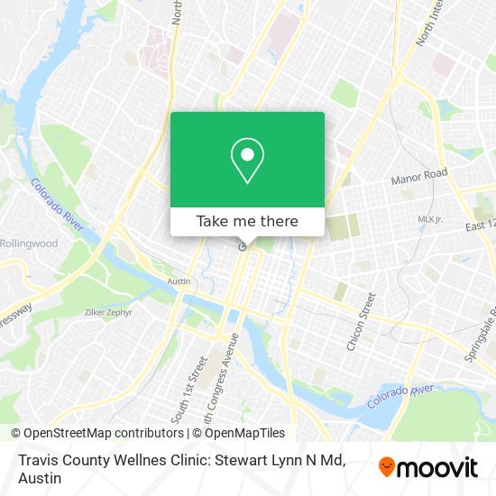 Mapa de Travis County Wellnes Clinic: Stewart Lynn N Md