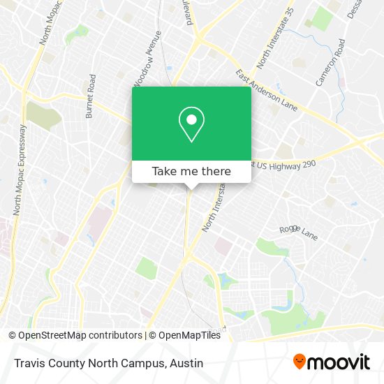 Travis County North Campus map