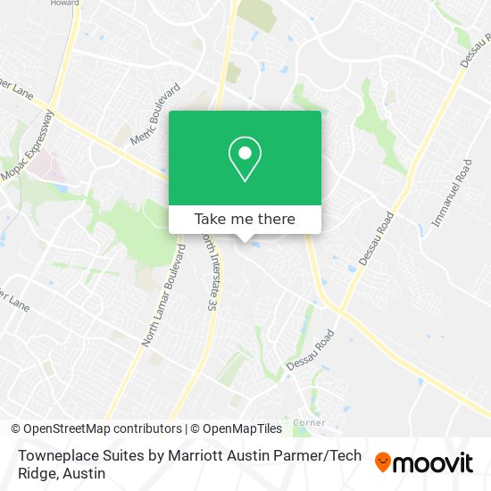 Mapa de Towneplace Suites by Marriott Austin Parmer / Tech Ridge