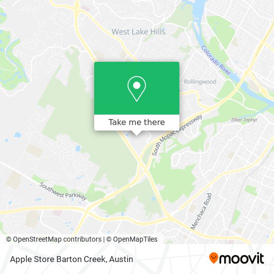 Mapa de Apple Store Barton Creek