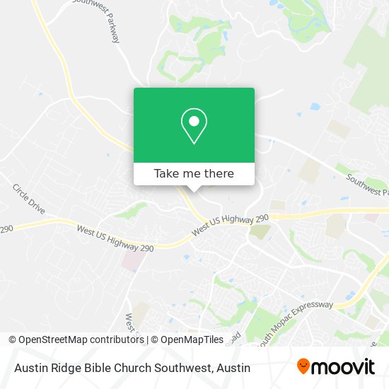 Austin Ridge Bible Church Southwest map