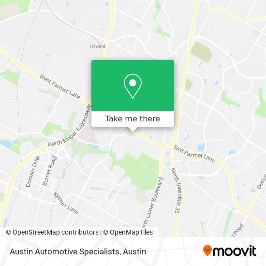 Austin Automotive Specialists map