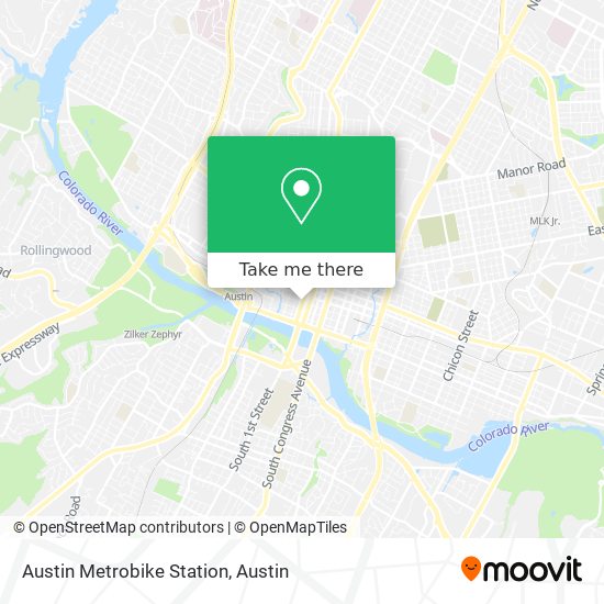 Austin Metrobike Station map