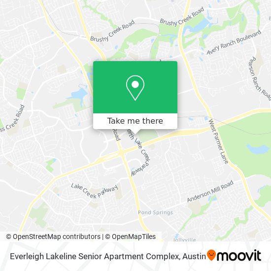 Mapa de Everleigh Lakeline Senior Apartment Complex