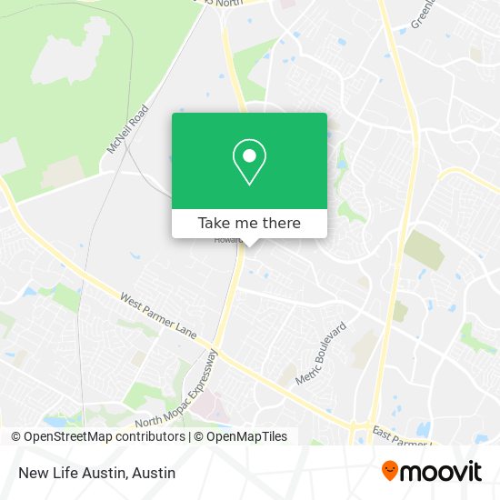 Mapa de New Life Austin