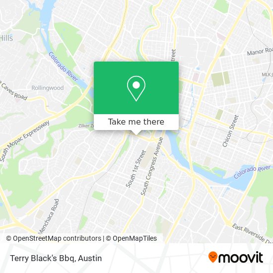 Terry Black's Bbq map