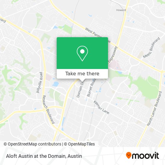 Aloft Austin at the Domain map