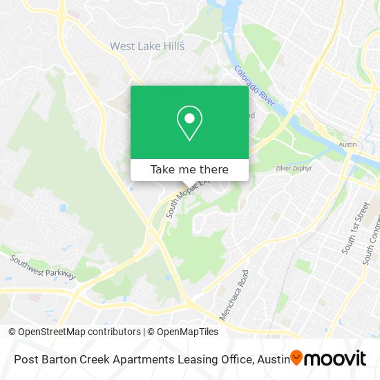 Post Barton Creek Apartments Leasing Office map