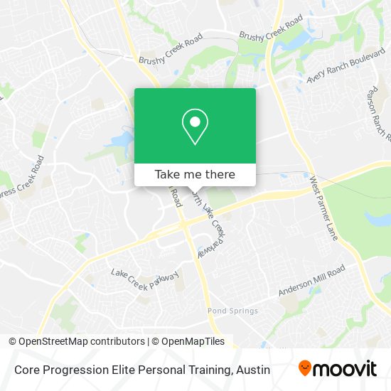 Core Progression Elite Personal Training map