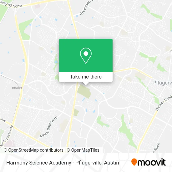 Harmony Science Academy - Pflugerville map