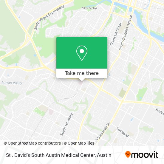 Mapa de St . David's South Austin Medical Center