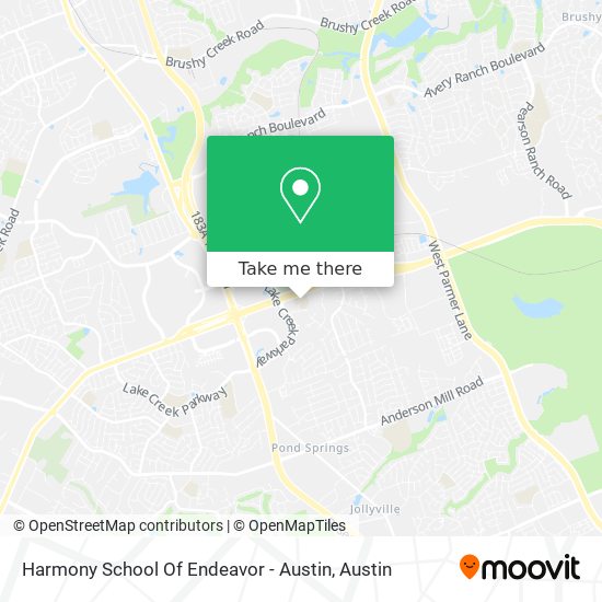 Harmony School Of Endeavor - Austin map