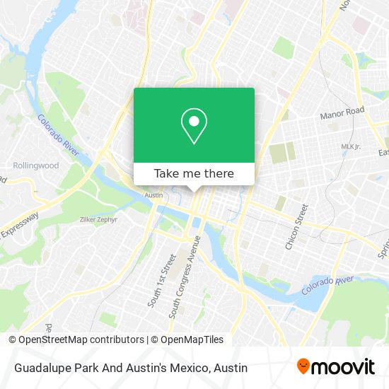 Guadalupe Park And Austin's Mexico map