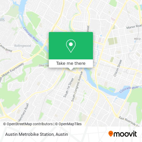 Mapa de Austin Metrobike Station