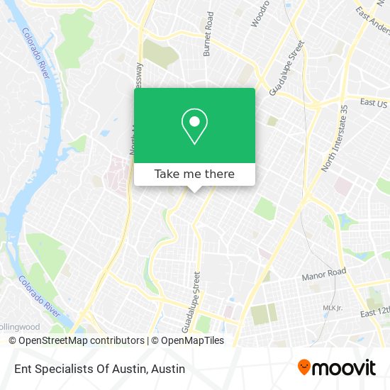 Ent Specialists Of Austin map