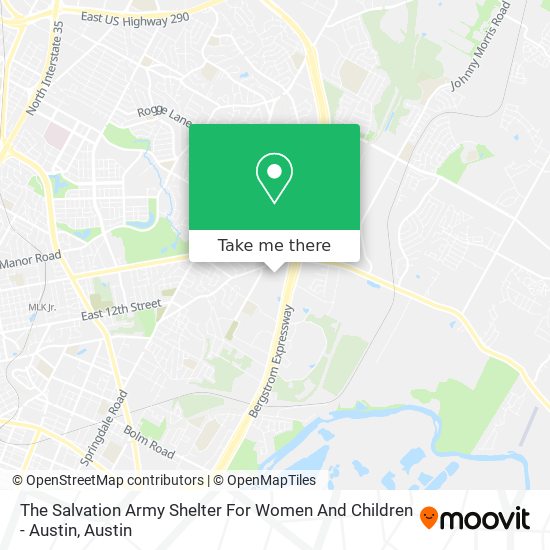 The Salvation Army Shelter For Women And Children - Austin map