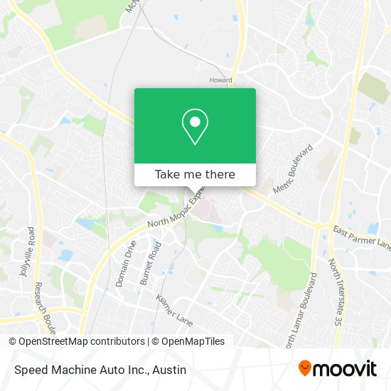 Mapa de Speed Machine Auto Inc.