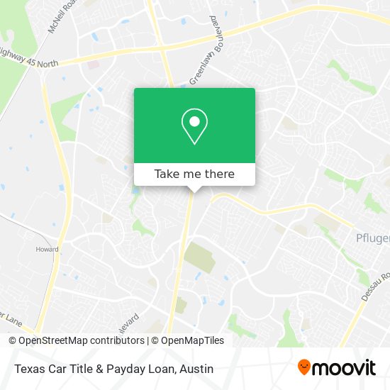 Texas Car Title & Payday Loan map