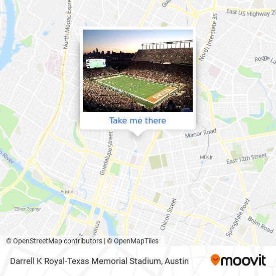 Mapa de Darrell K Royal-Texas Memorial Stadium